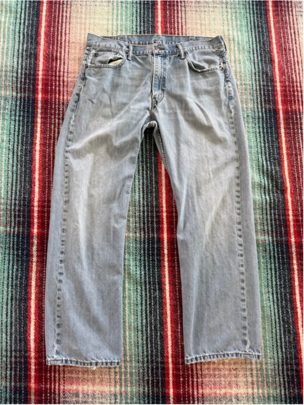 Vintage Levi's 569 Light Blue Straight Jeans 38x32